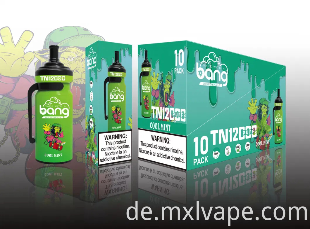 China Großhandel Custom Vaporizer Einweg -Wanderstift Bang TN 12000 Puffs auf Lagerbestand